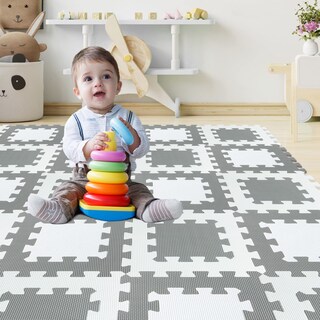 Foto 1 | Alfombrillas De Espuma Qqpp De Goma Eva, 18 Baldosas Entrelazadas - Venta Internacional.