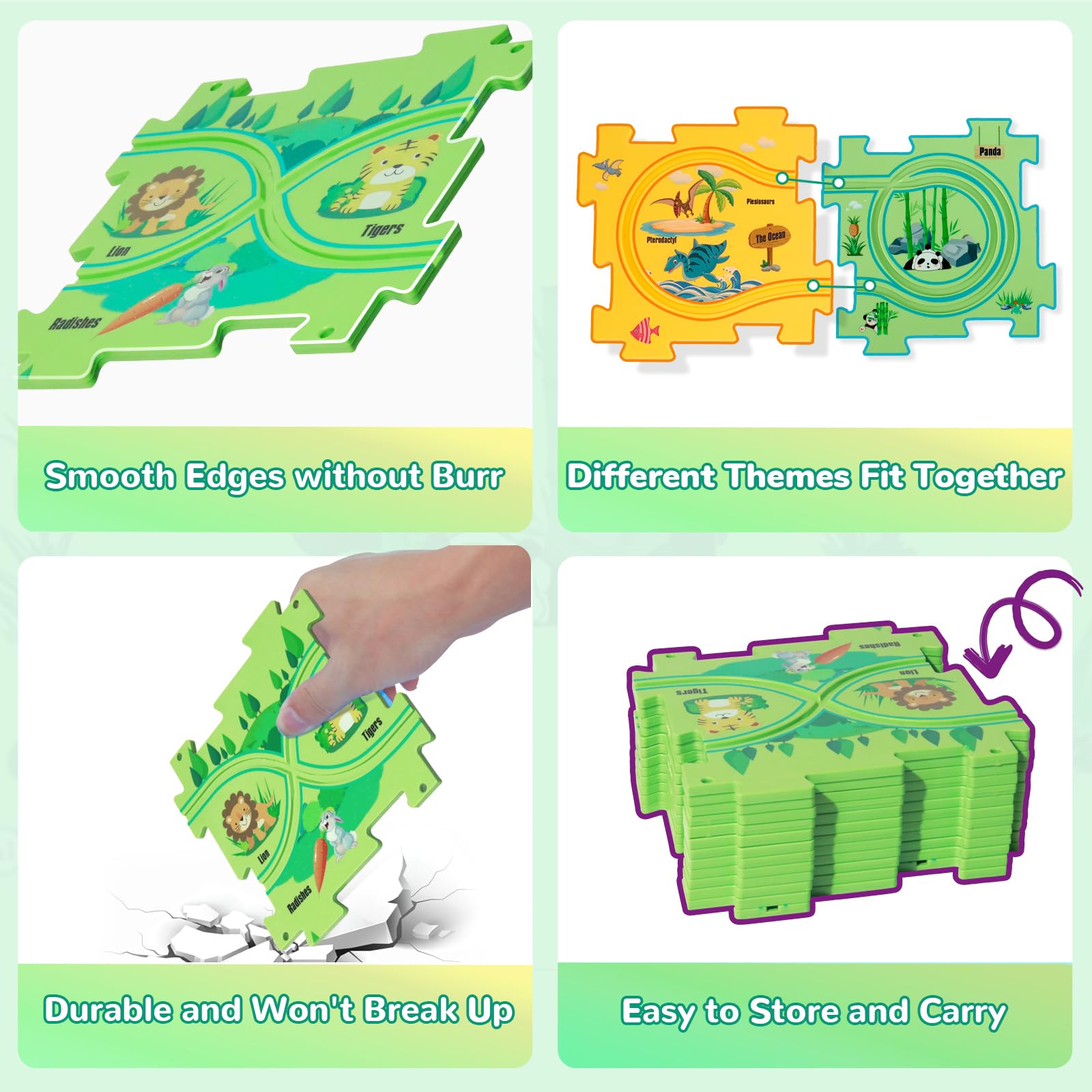 Foto 5 pulgar | Juego De Rompecabezas De Suelo Para Niños Yooyid Puzzle Racer Car Track - Venta Internacional.