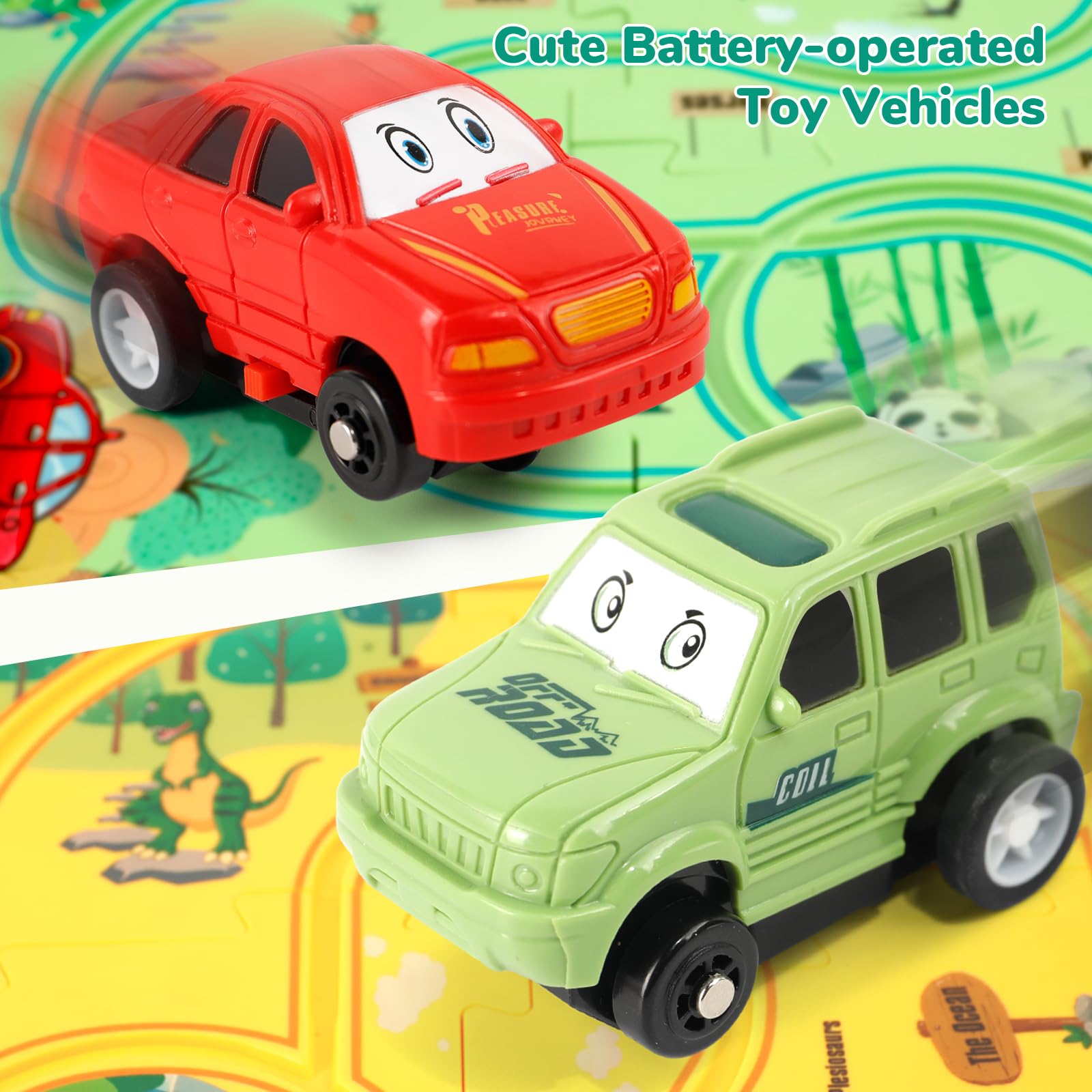 Foto 7 pulgar | Juego De Rompecabezas De Suelo Para Niños Yooyid Puzzle Racer Car Track - Venta Internacional.
