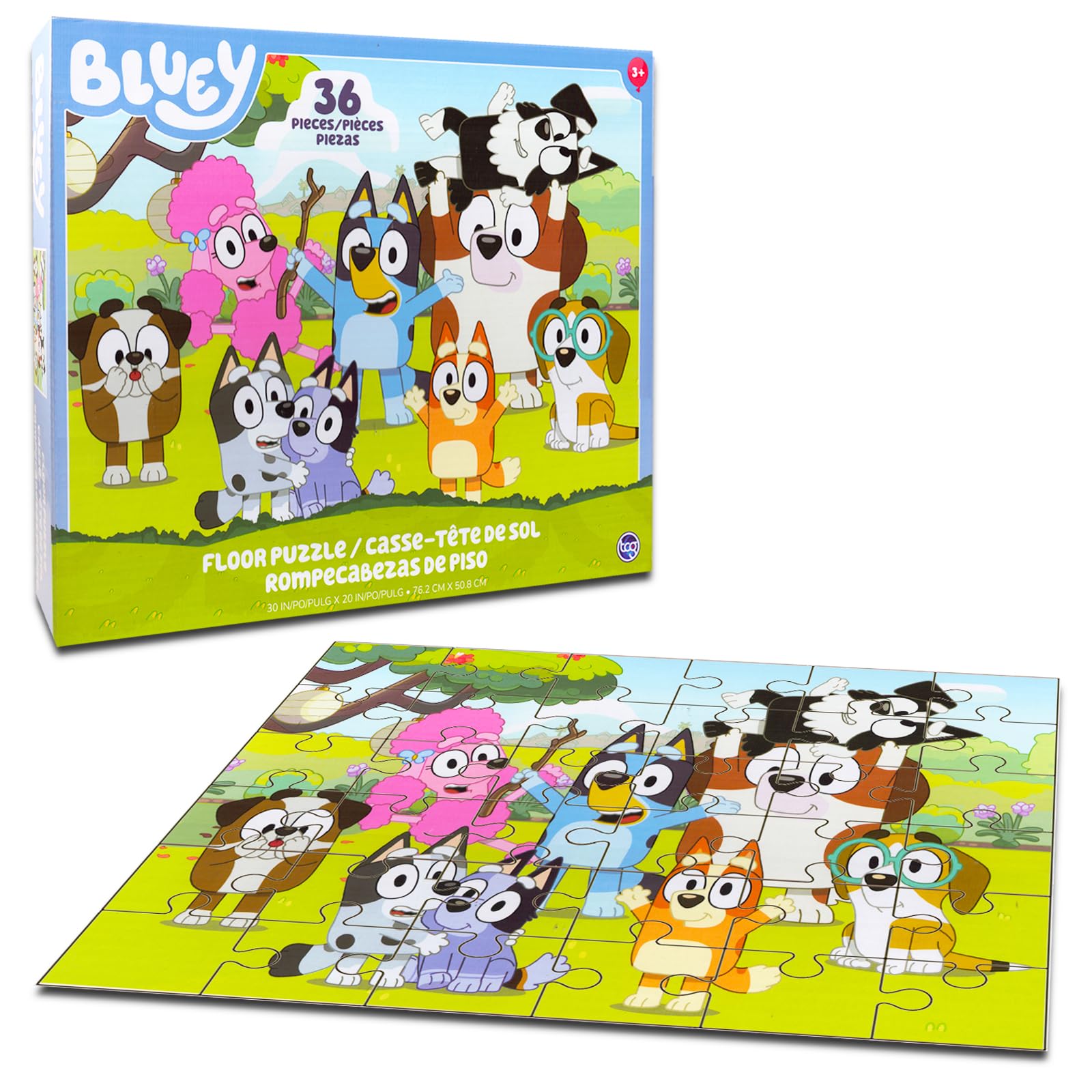 Foto 3 pulgar | Puzle De Suelo Disney Bluey De 36 Piezas Con Pegatinas Para Niños De 3 A 5 Años - Venta Internacional.