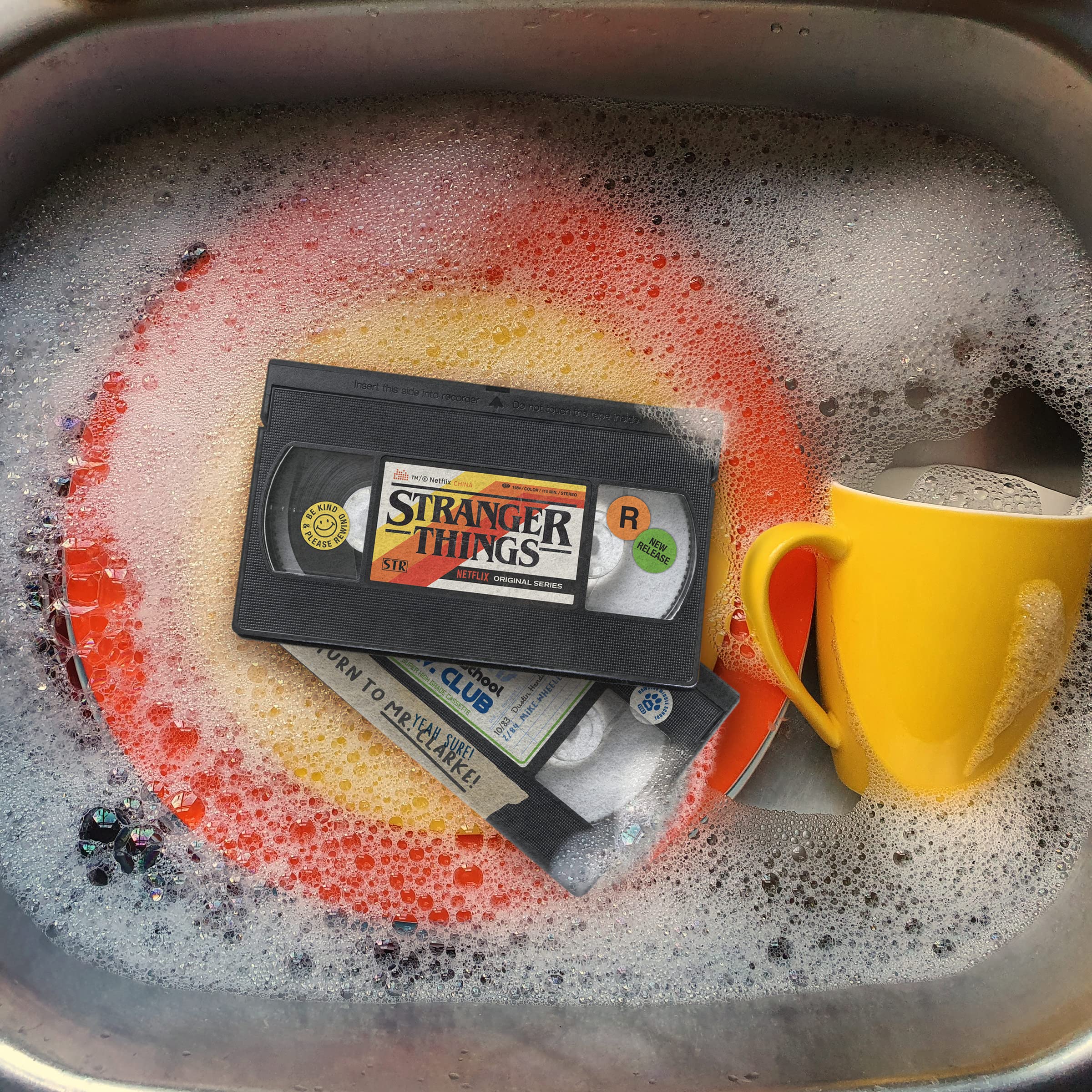 Foto 3 pulgar | Esponjas De Cocina Originales De Fred Stranger Things  Casete Vhs - Venta Internacional.