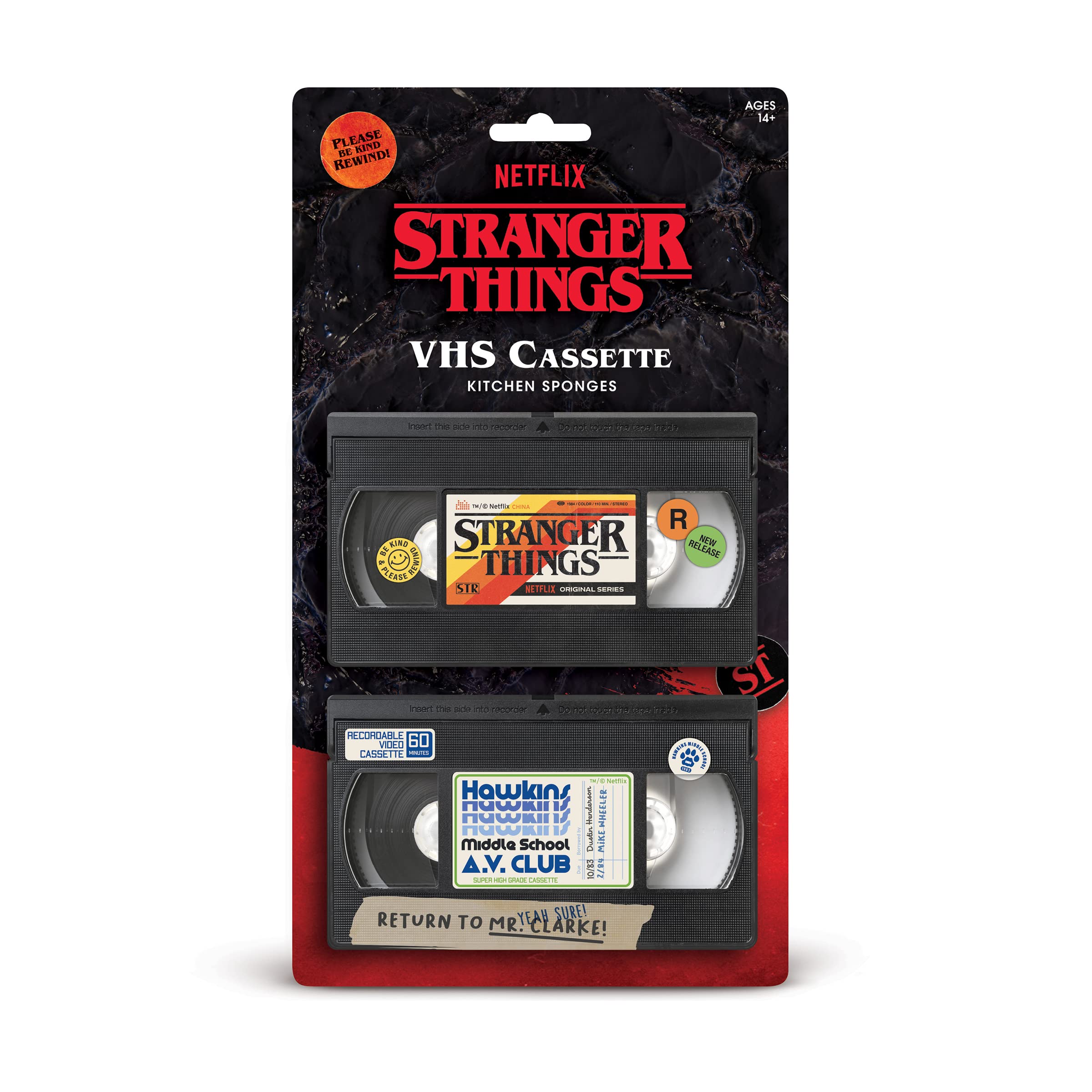 Foto 5 pulgar | Esponjas De Cocina Originales De Fred Stranger Things  Casete Vhs - Venta Internacional.