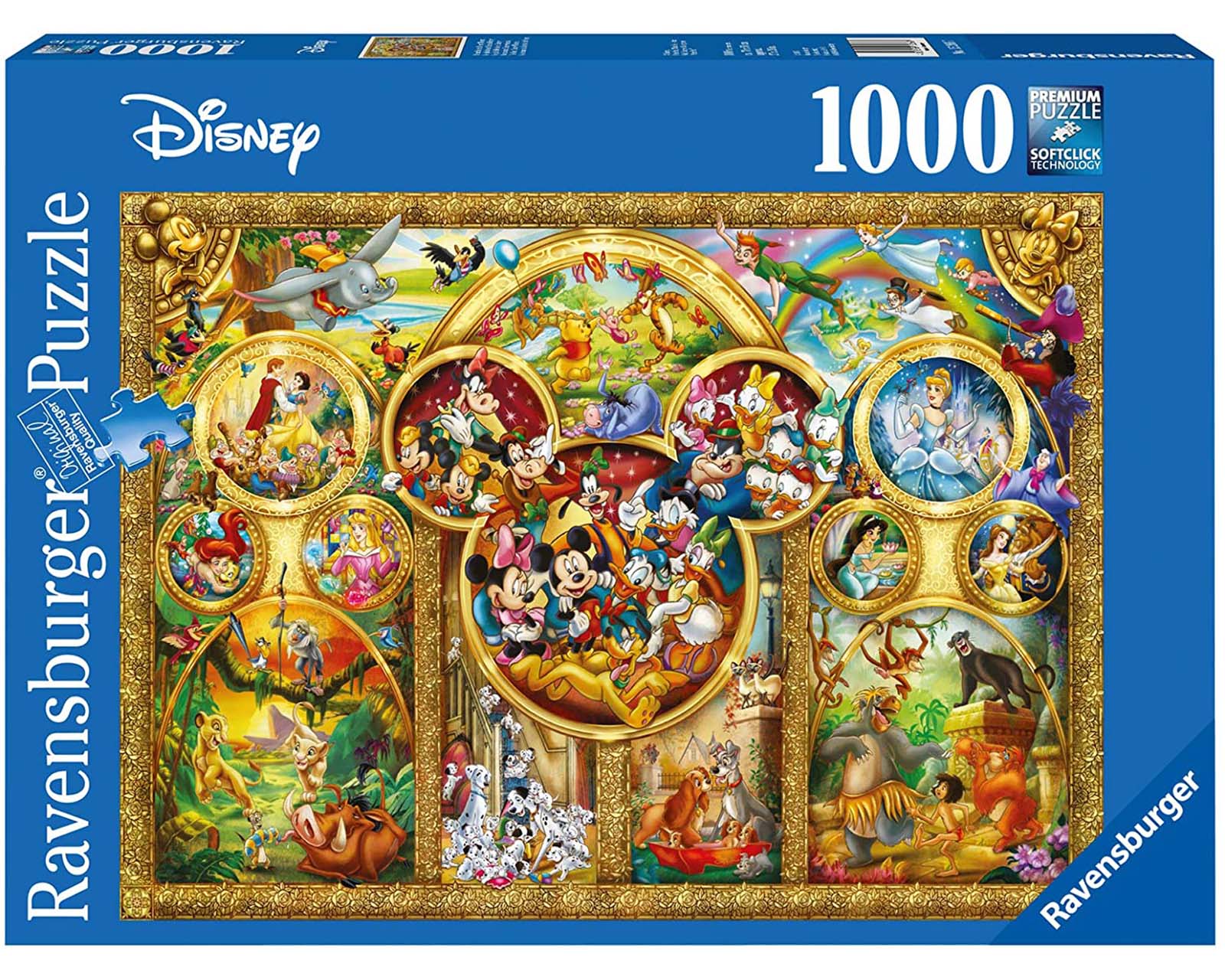 Foto 2 pulgar | Rompecabezas Ravensburger Los Mejores Temas de Disney con 1000 Piezas