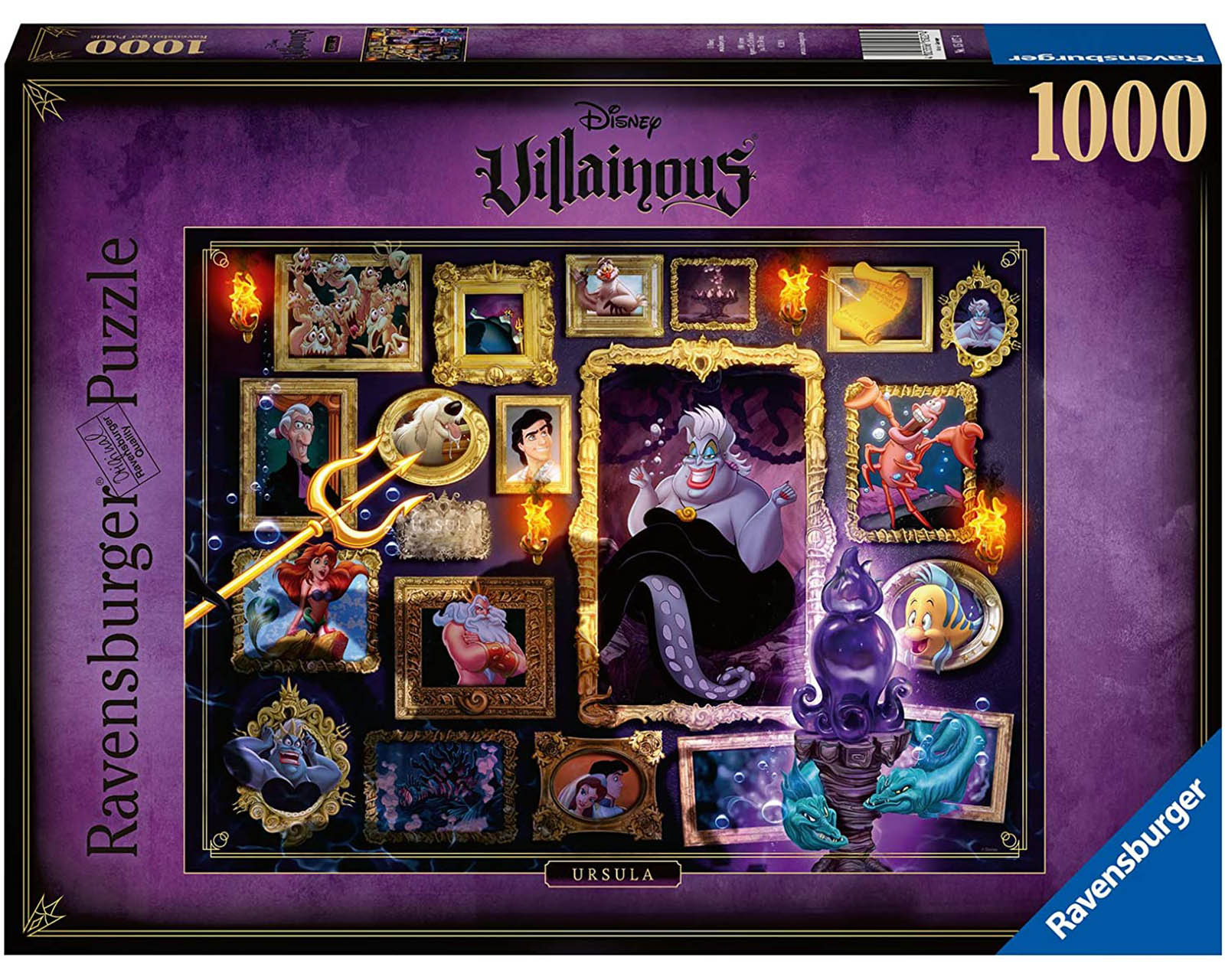 Foto 2 pulgar | Rompecabezas Ravensburger Disney Villanos: Úrsula con 1000 Piezas