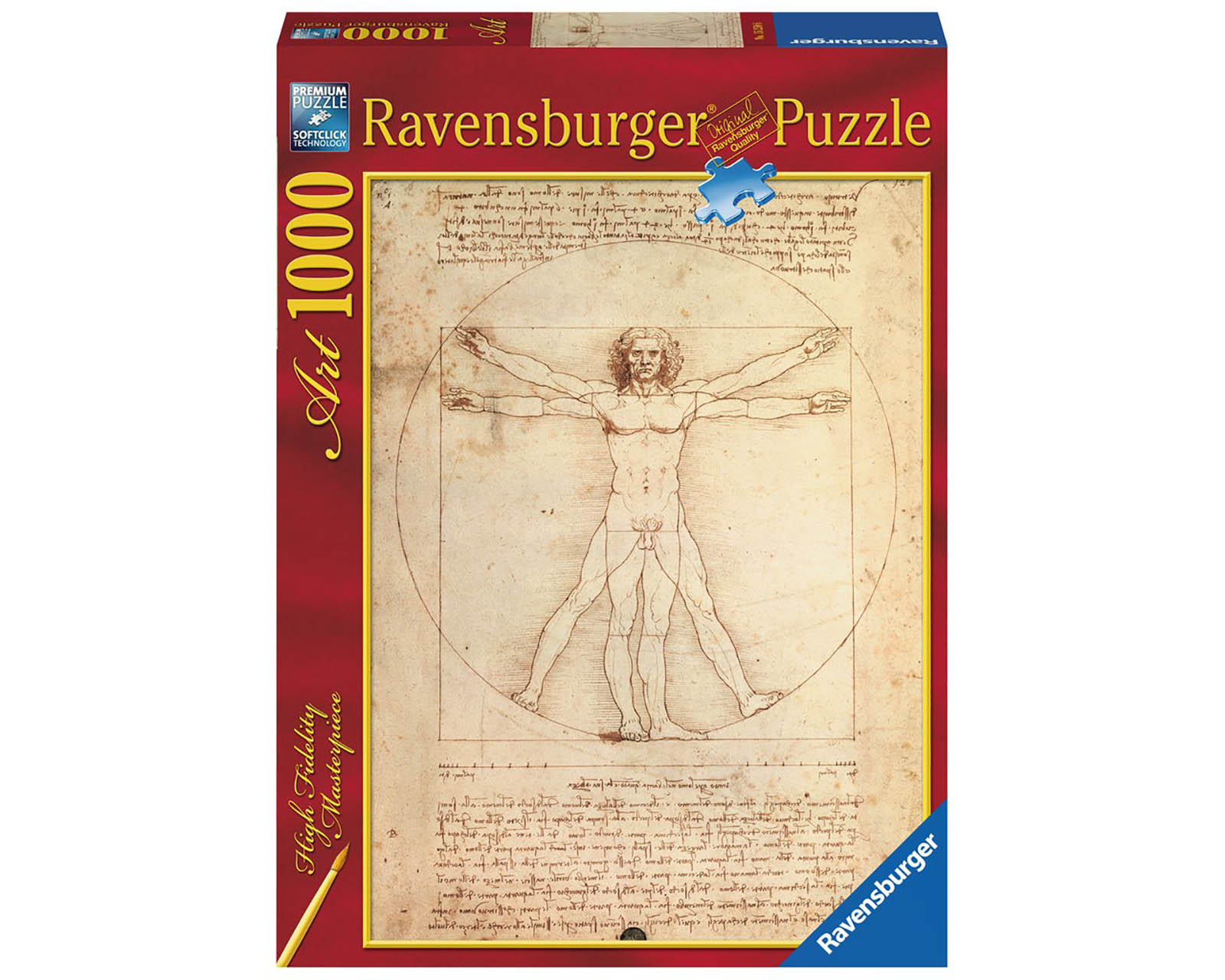 Foto 2 pulgar | Rompecabezas Ravensburger Leonardo Da Vinci: El Hombre con 1000 Piezas