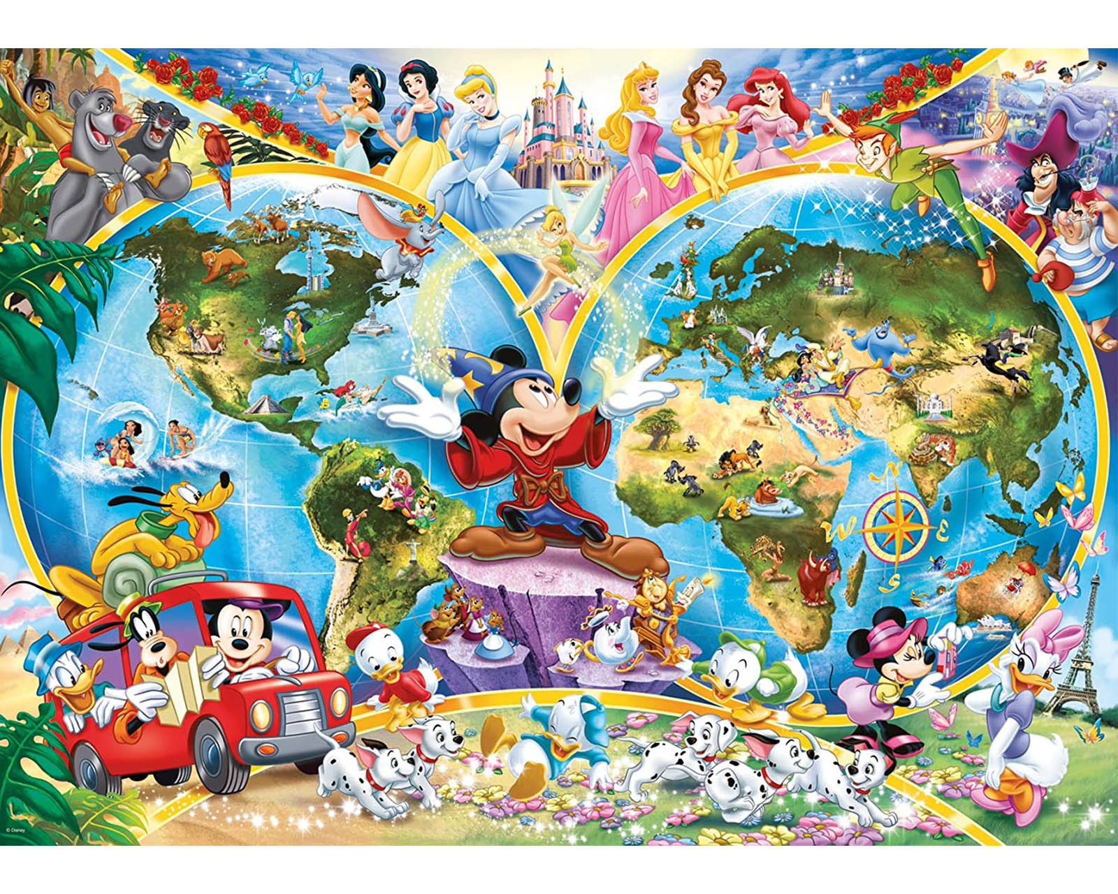 Foto 3 pulgar | Rompecabezas Ravensburger Mapa de Disney con 1000 Piezas