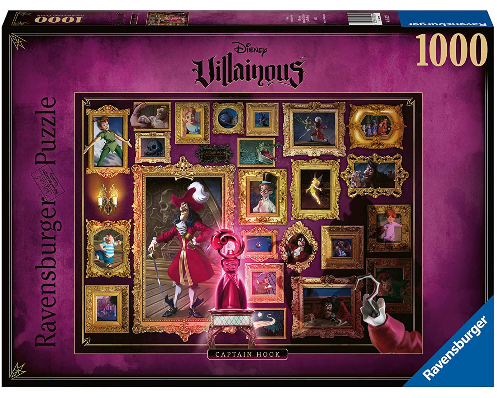 Rompecabezas Ravensburger Disney Villanos: Capitán Garfio con 1000 Piezas