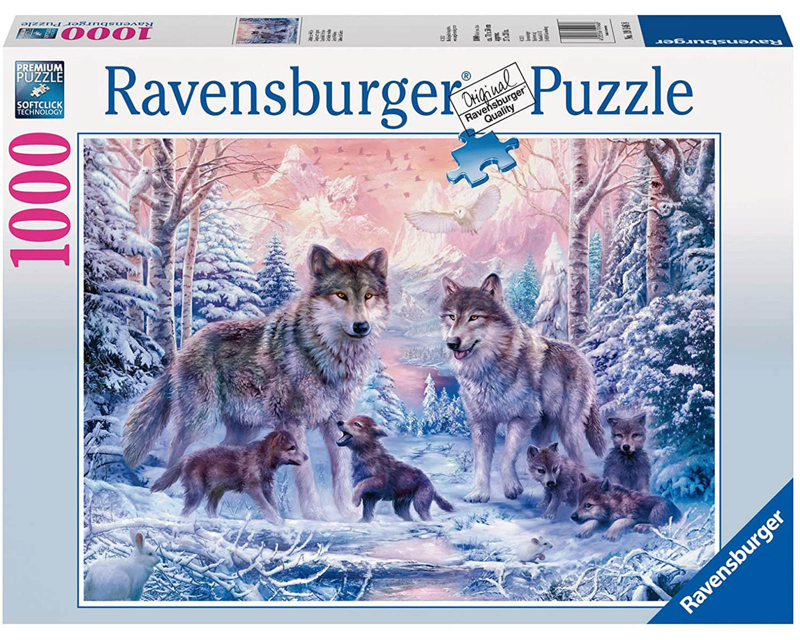 Foto 2 pulgar | Rompecabezas Ravensburger Lobos de Ártico Nuevo con 1000 Piezas