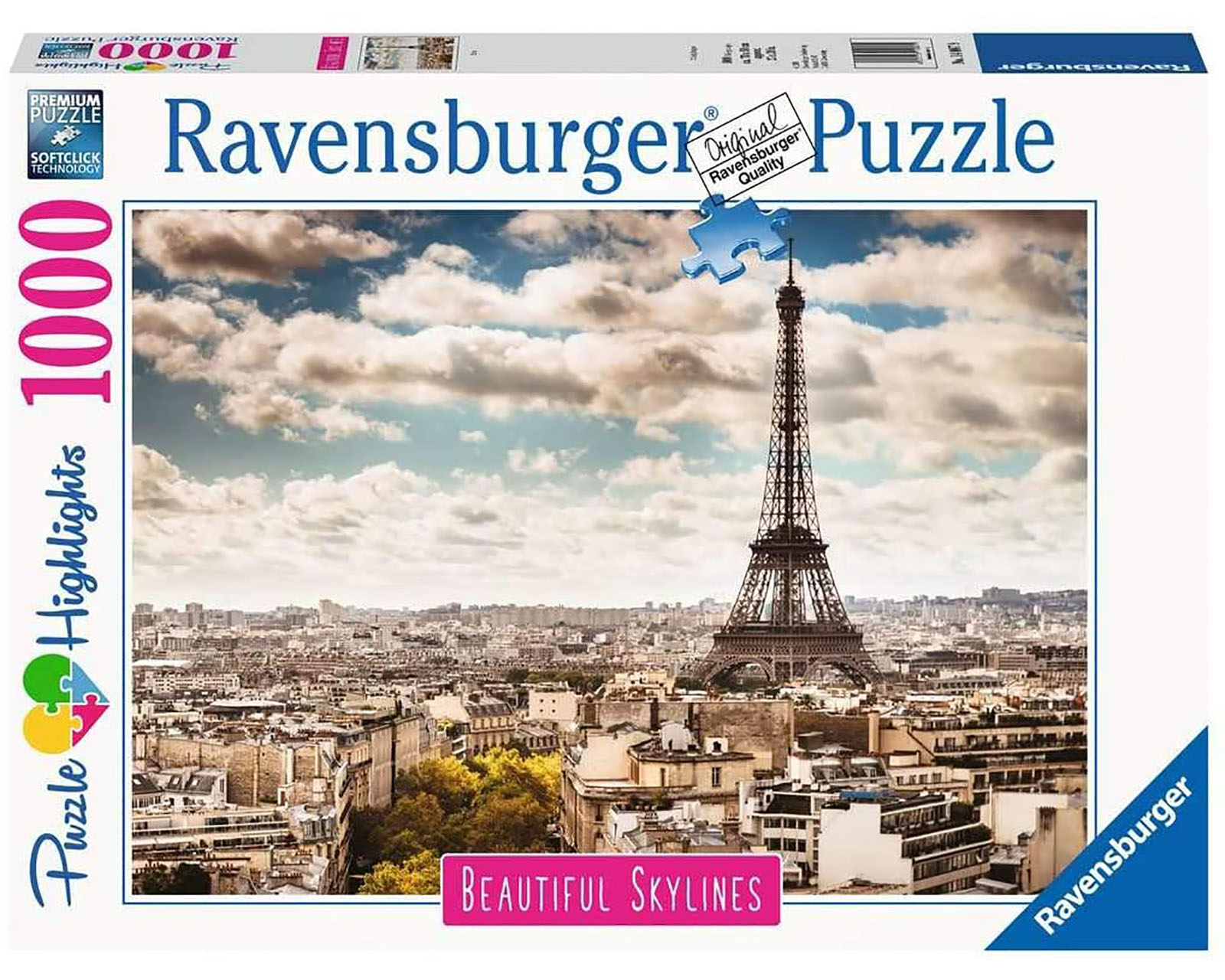 Rompecabezas Ravensburger Paris Torre Eiffel de 1000 Piezas