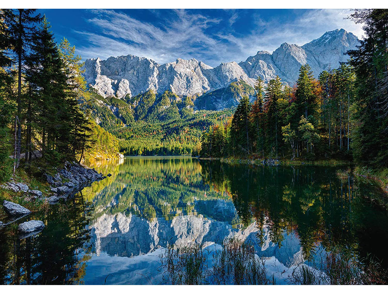 Foto 2 | Rompecabezas Ravensburger Lago Eibsee entre Montañas Alemania con 1000 Piezas