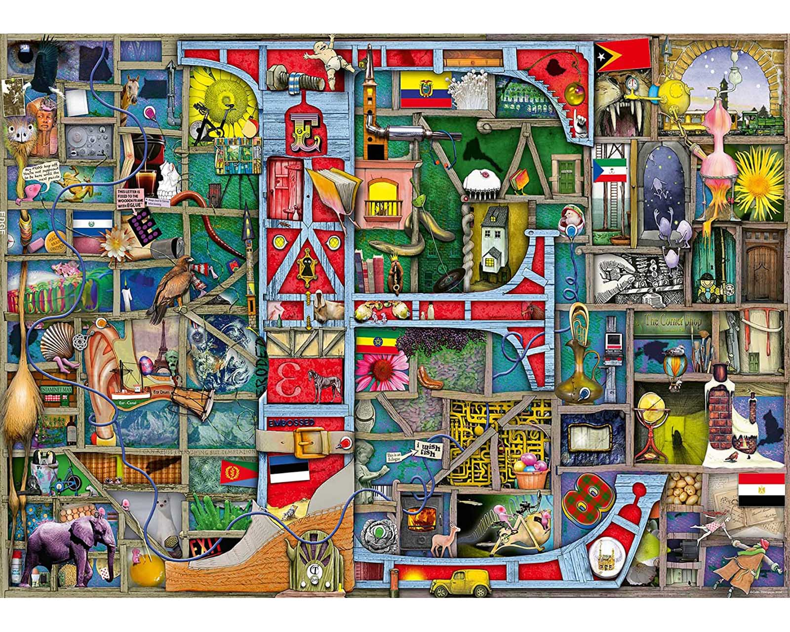 Foto 2 | Rompecabezas Ravensburger Colin Thompson: Increible Alfabeto E  con 1000 Piezas