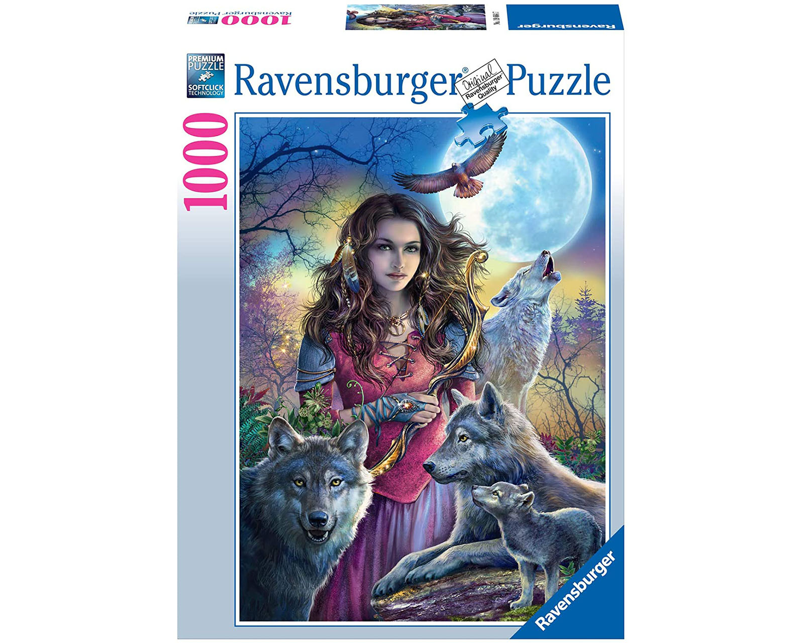 Foto 2 pulgar | Rompecabezas Ravensburger Mujer con Lobos con 1000 Piezas