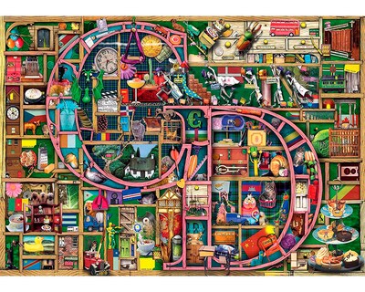 Foto 2 | Rompecabezas Ravensburger Colin Thompson: Increíble Alfabeto C y D Nuevo con 1000 Piezas