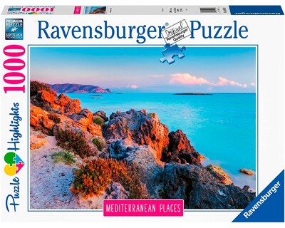 Foto 1 | Rompecabezas Ravensburger Grecia Mediterránea Nuevo con 1000 Piezas