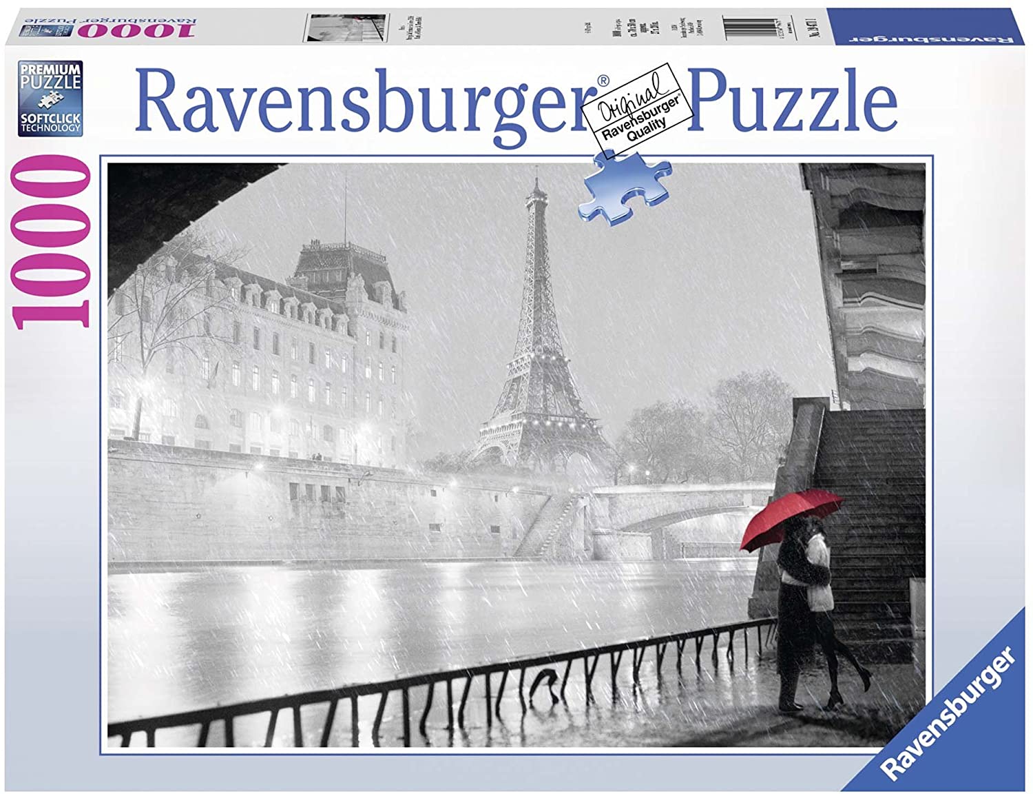 Rompecabezas Ravensburger Torre Eiffel y El Sena con 1000 Piezas