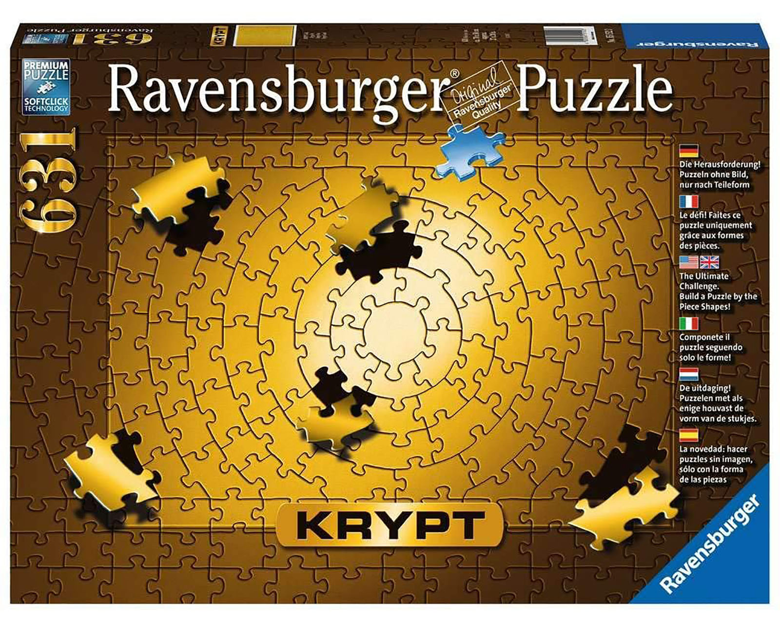 Foto 2 pulgar | Rompecabezas Ravensburger Todo Dorado con 631 Piezas