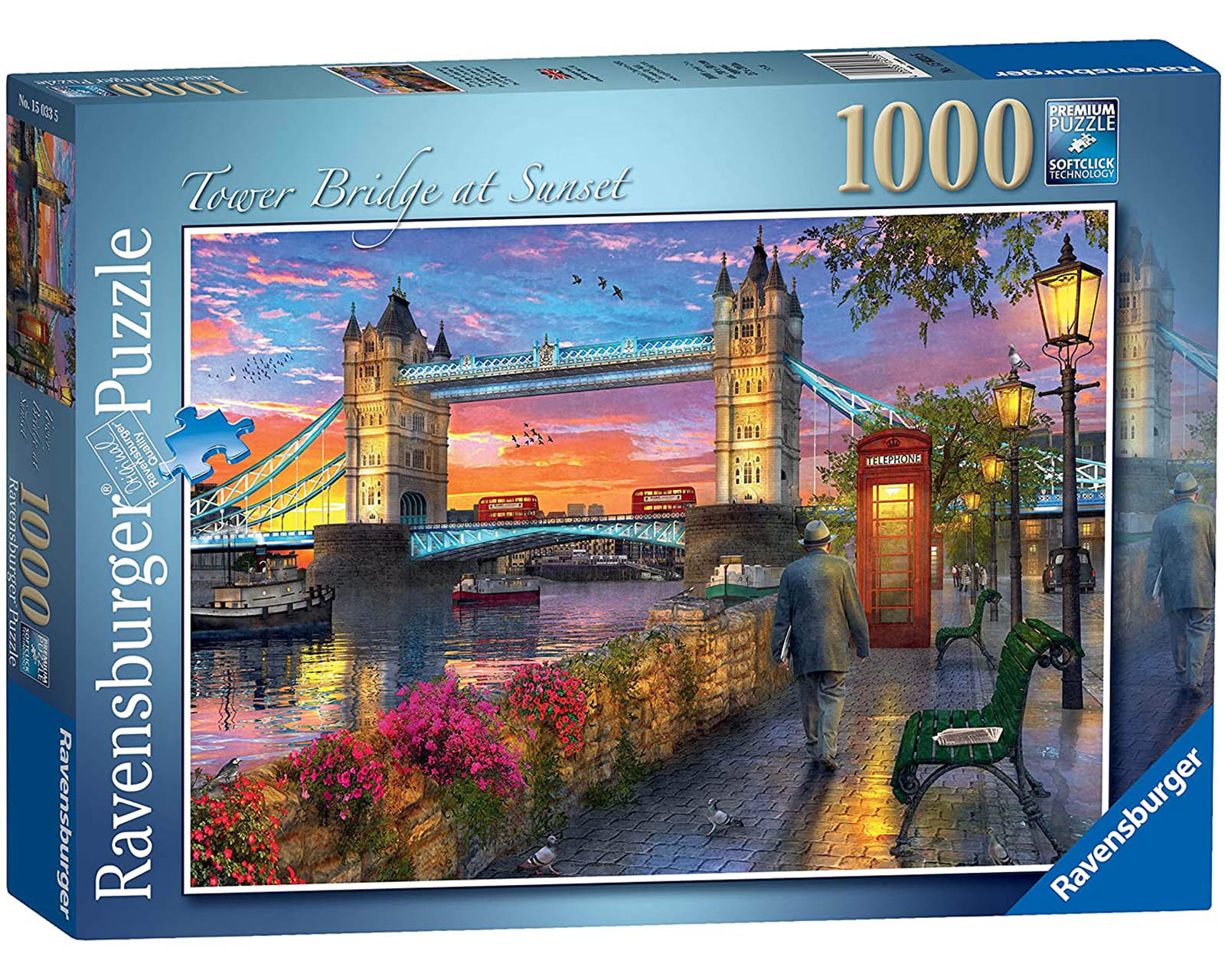 Rompecabezas Ravensburger Puente de Londres al Atardecer con 1000 Piezas