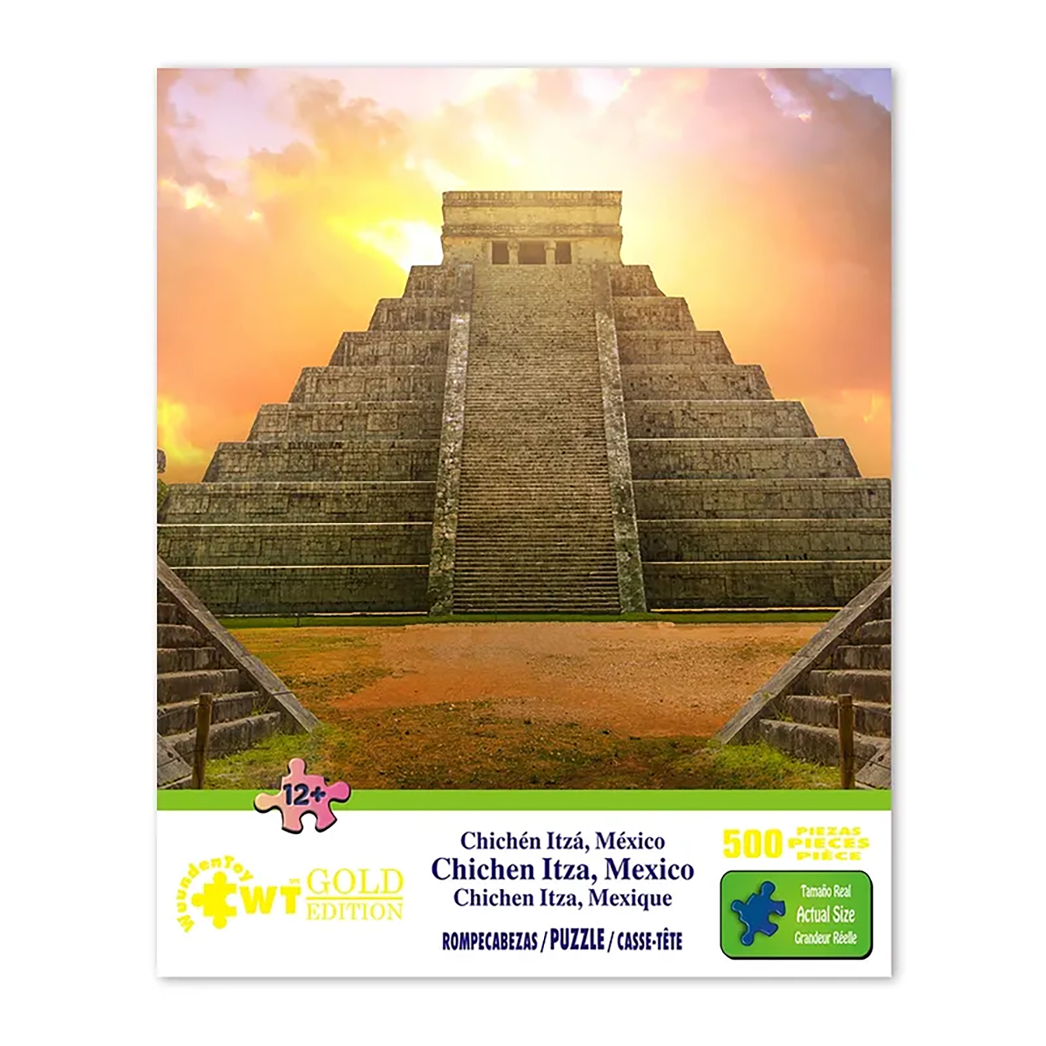 Rompecabezas Wuundentoy Gold Edition Chichén Itzá México de 500 Piezas