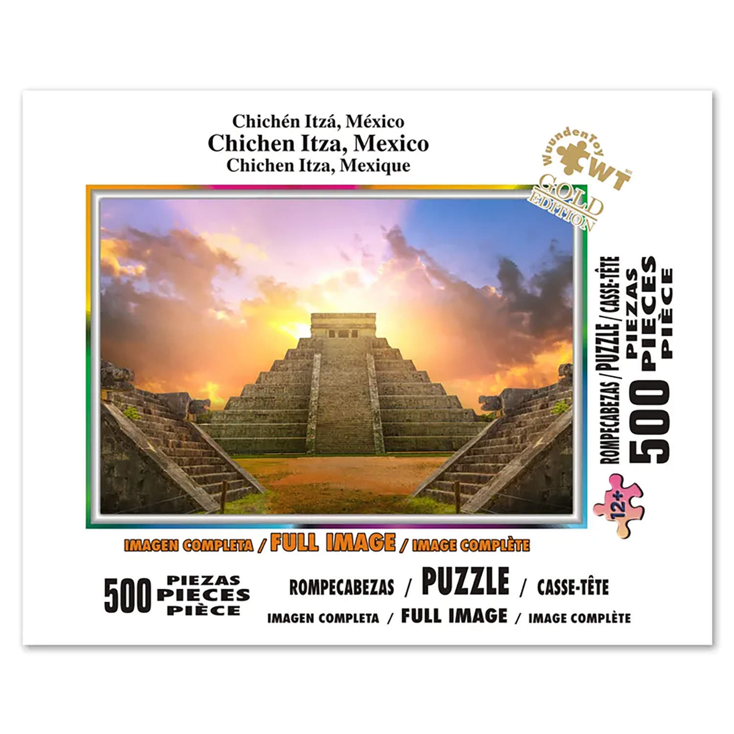 Foto 2 | Rompecabezas Wuundentoy Gold Edition Chichén Itzá México de 500 Piezas