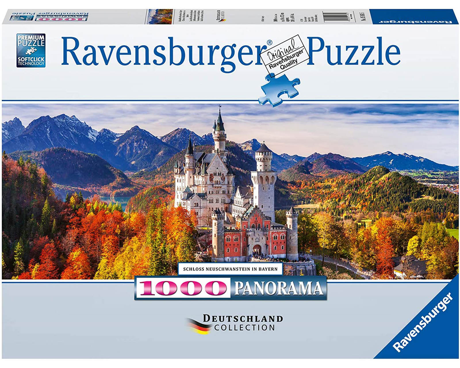 Foto 2 pulgar | Rompecabezas Ravensburger Castillo Neuschwanstein Panorámico con 1000 Piezas