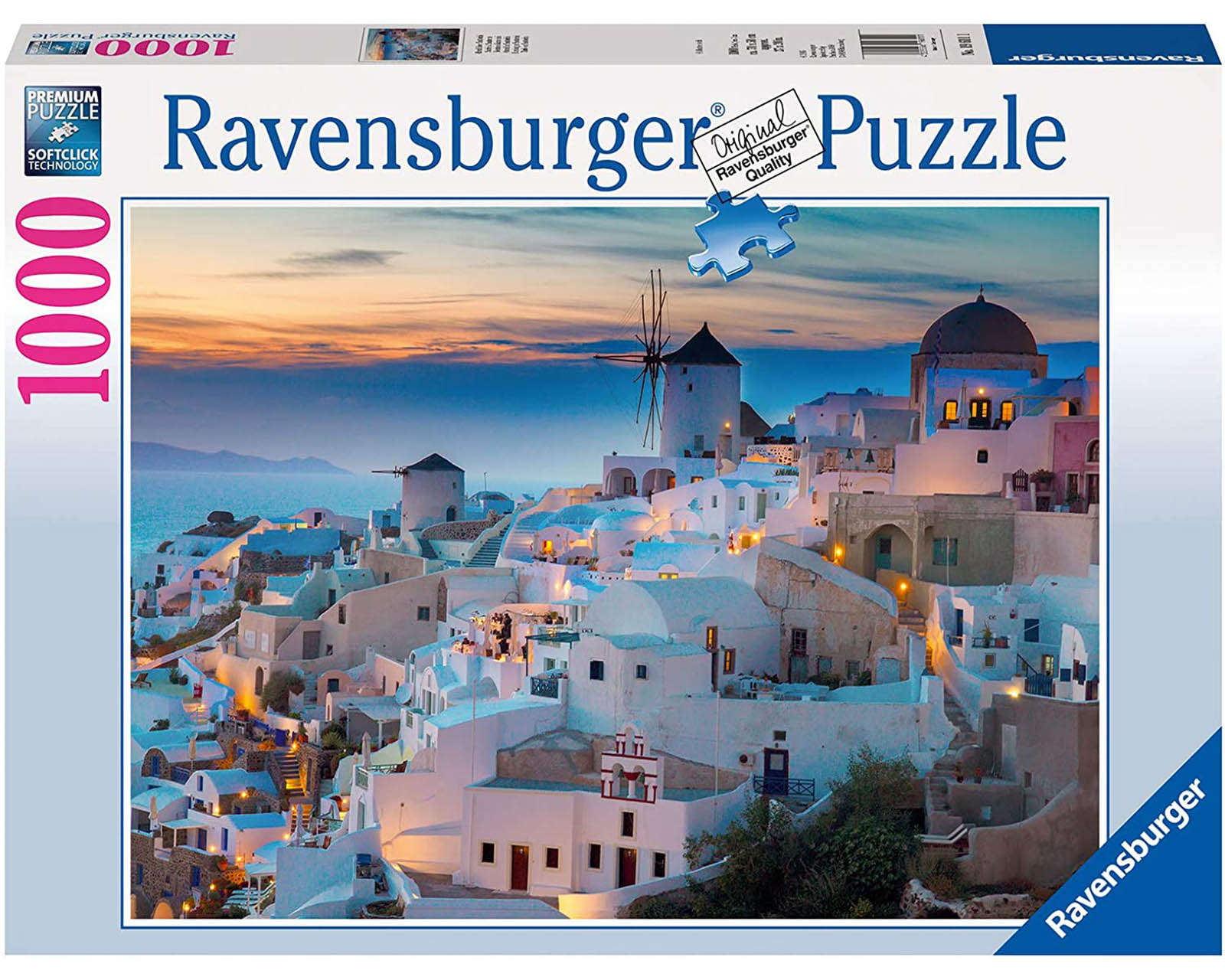 Foto 2 pulgar | Rompecabezas Ravensburger Santorini Atardecer con 1000 Piezas