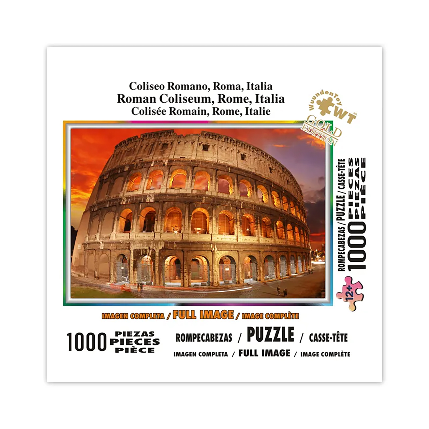 Foto 3 pulgar | Rompecabezas Gold Edition de 1000 pz Coliceo Romano Italia