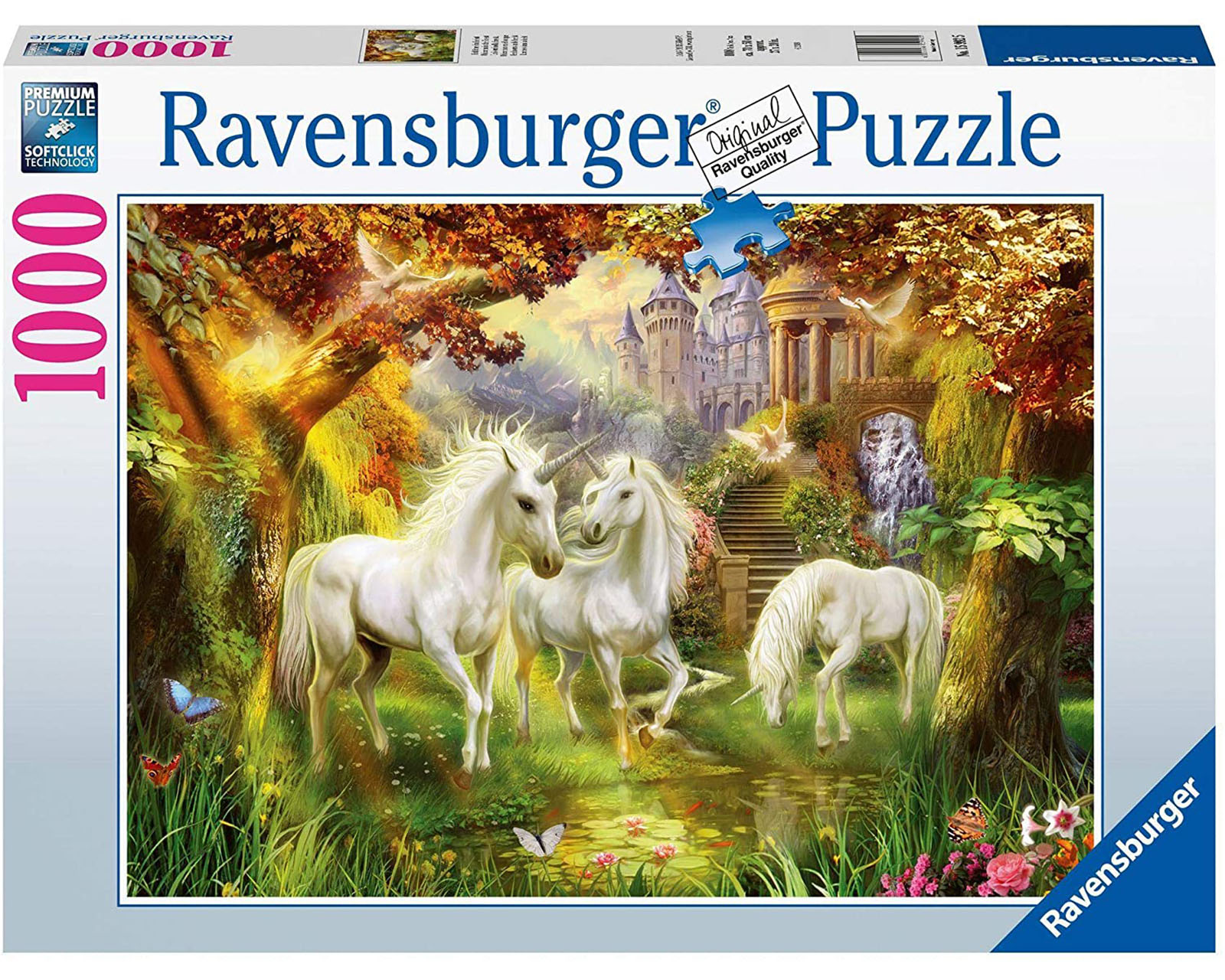 Foto 2 pulgar | Rompecabezas Ravensburger Unicornios en el Bosque con 1000 Piezas