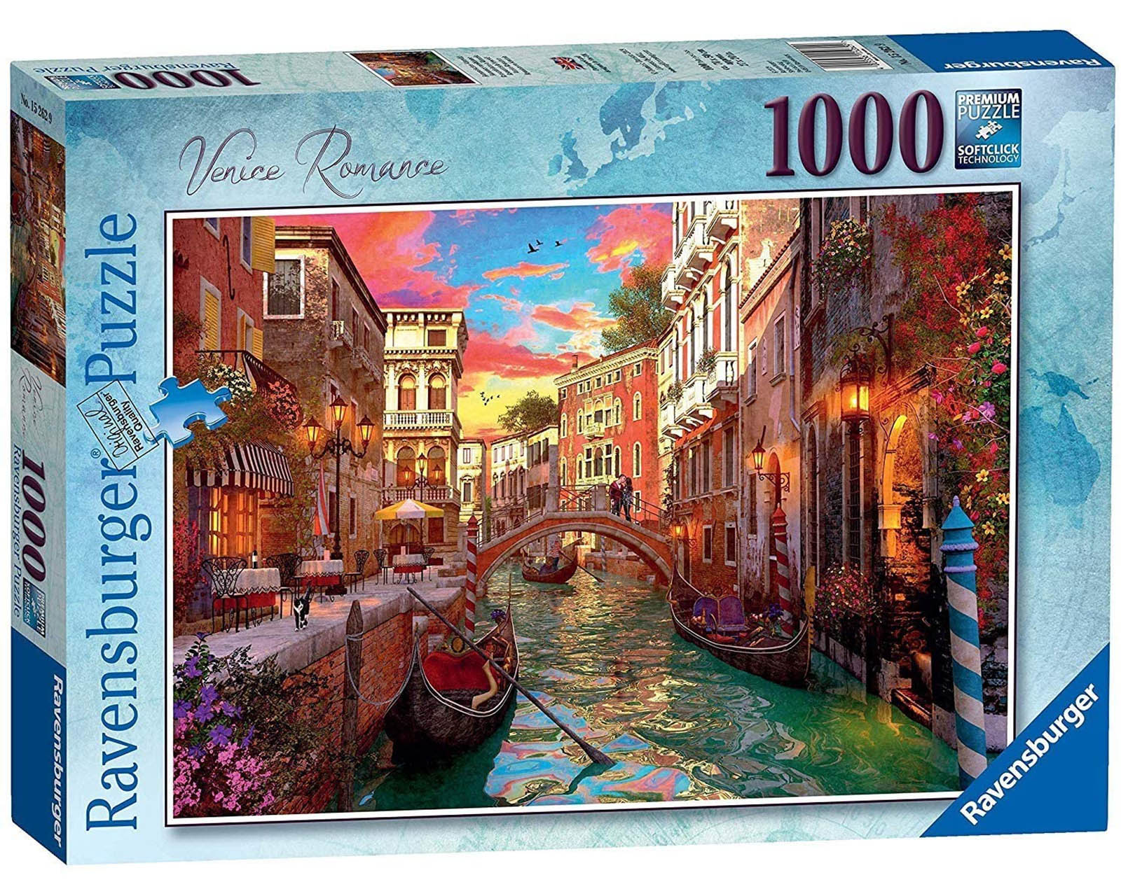 Foto 2 pulgar | Rompecabezas Ravensburger Romance en Venecia con 1000 Piezas