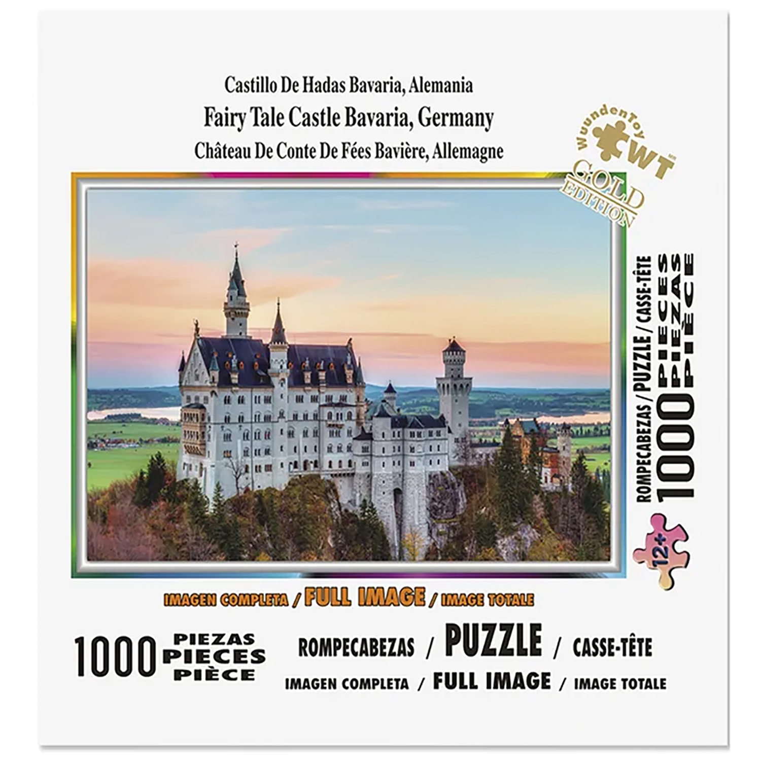 Foto 2 | Rompecabezas Wuundentoy Castillo de Hadas Bavaria con 1000 Piezas Gold Edition