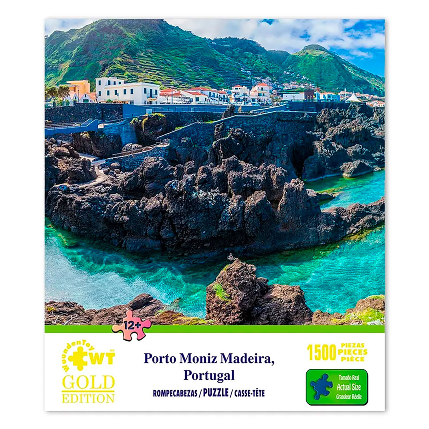 Rompecabezas Wuundentoy Porto Moniz Madeira Goldedition con 1500 Piezas