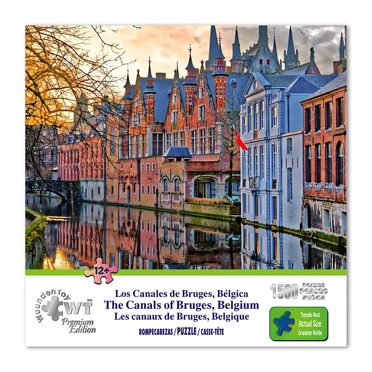 Rompecabezas Wuundentoy TLos Canales de Bruges Premium Edition con 1500 Piezas