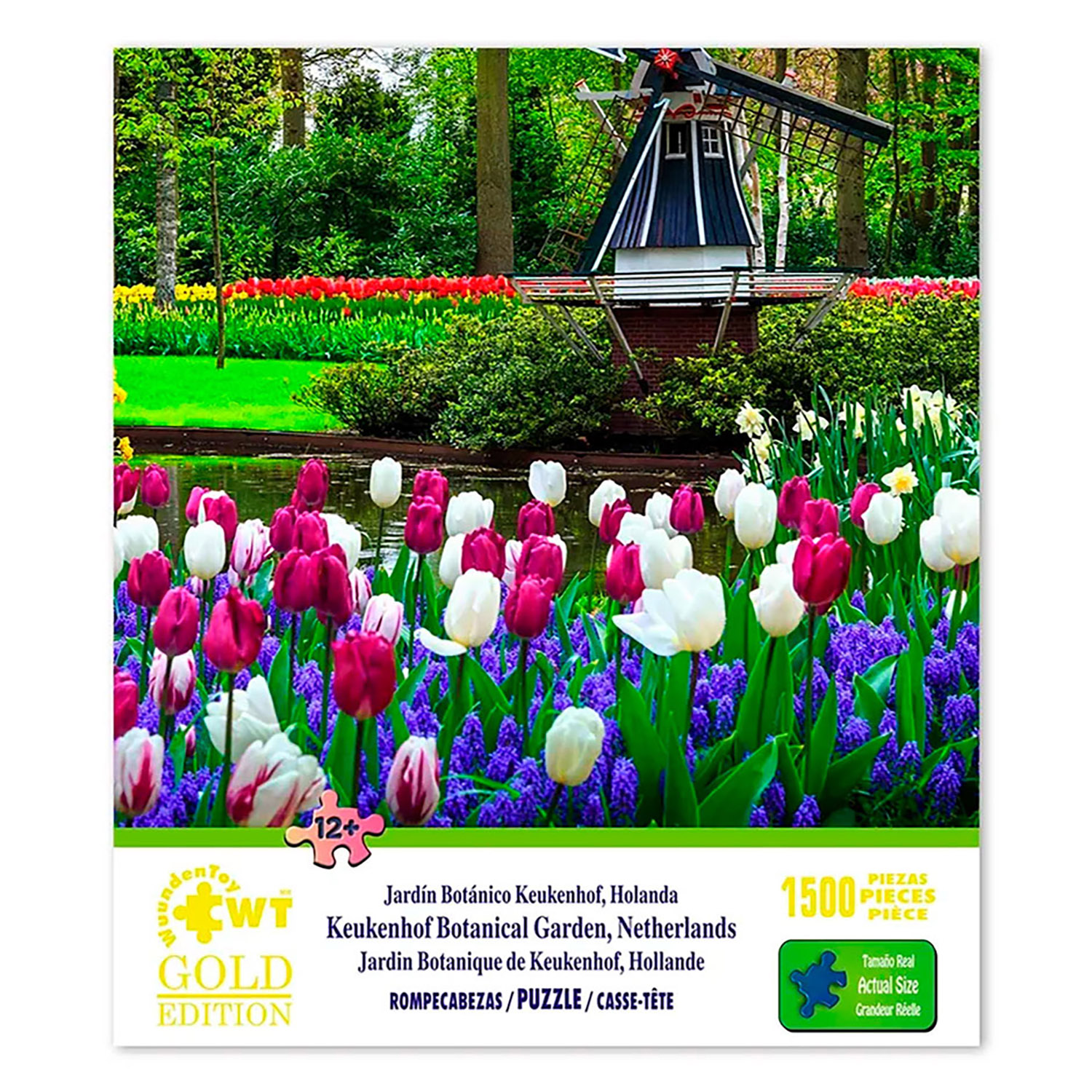 Rompecabezas Wuundentoy Jardín Botánico Keukenhof Goldedition con 1500 Piezas