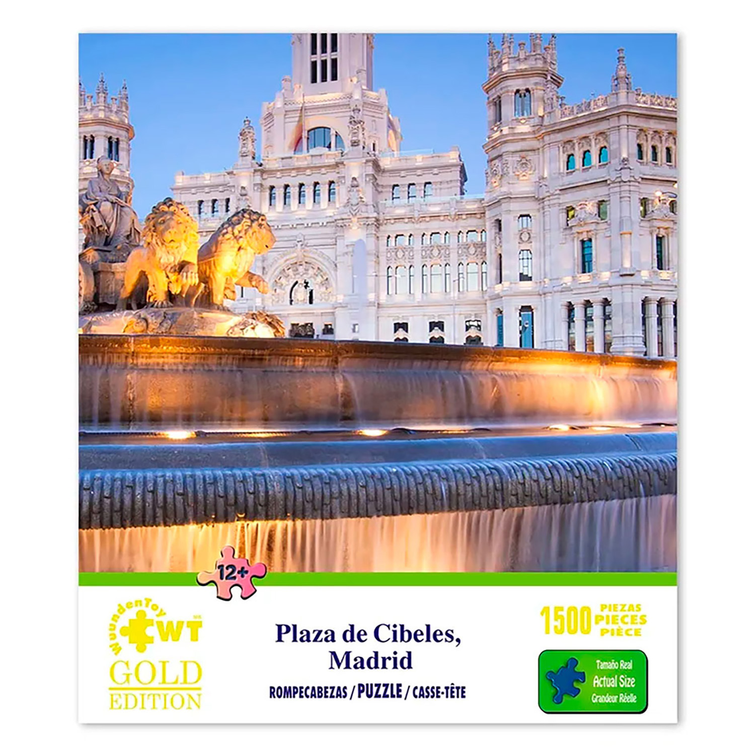 Rompecabezas Wuundentoy Plaza de Cibeles Madrid Goldedition con 1500 Piezas