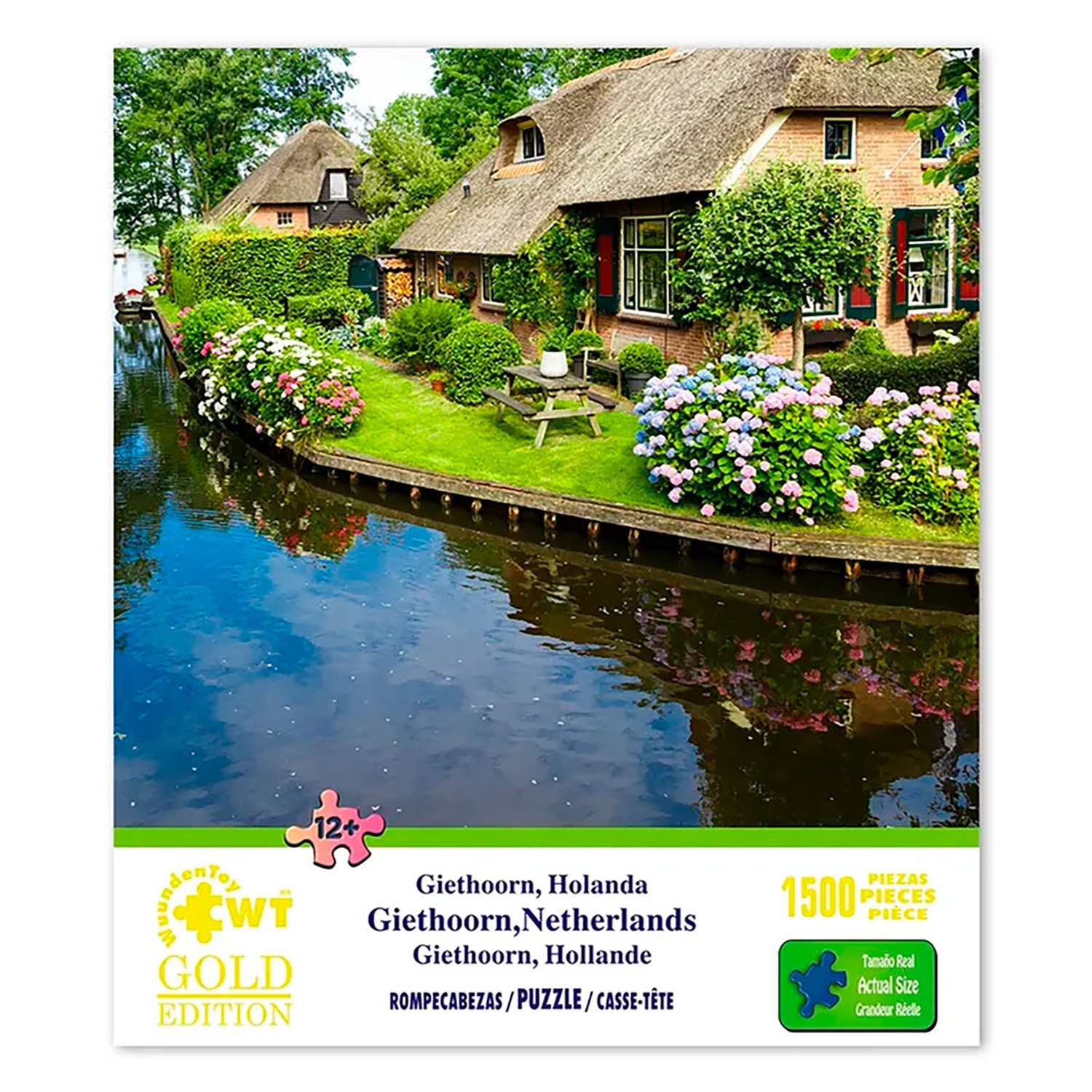 Foto 2 pulgar | Rompecabezas Wuundentoy Giethoorn Holanda Gold Edition con 1500 Piezas