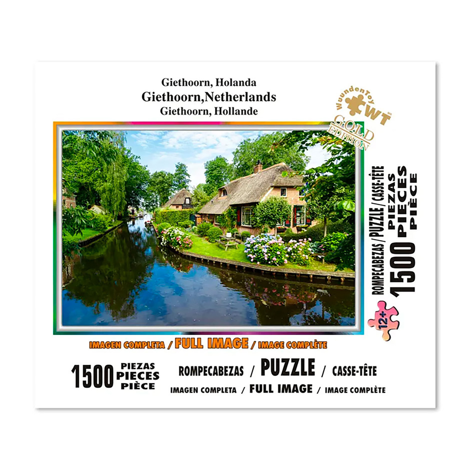 Foto 2 | Rompecabezas Wuundentoy Giethoorn Holanda Gold Edition con 1500 Piezas