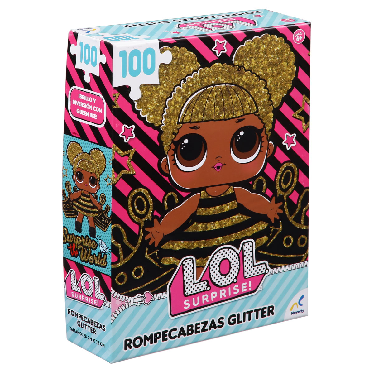 Rompecabezas Glitter Lol 100 Piezas Caja Cartón