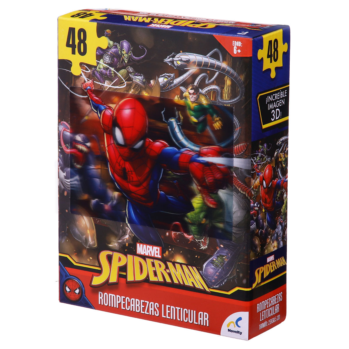 Rompecabezas Lenticular Spiderman 48 Piezas Caja Cartón