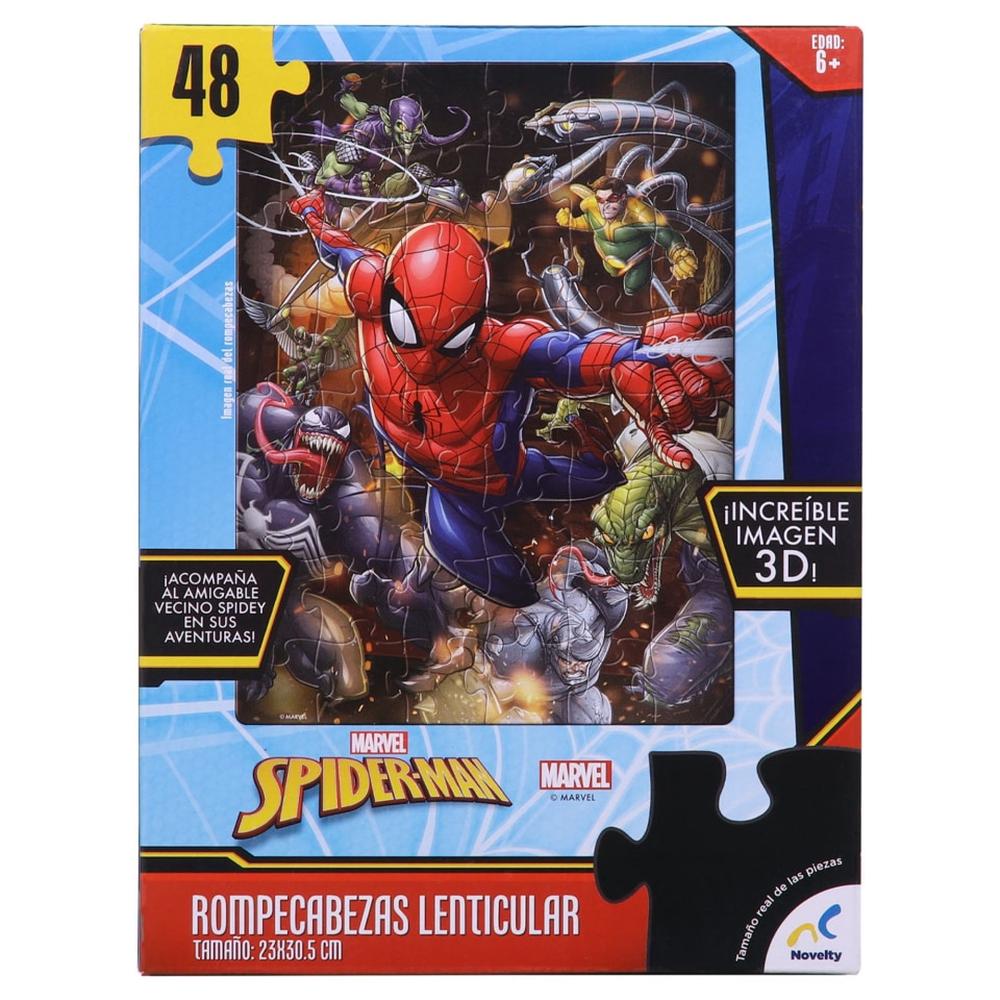 Foto 4 pulgar | Rompecabezas Lenticular Spiderman 48 Piezas Caja Cartón