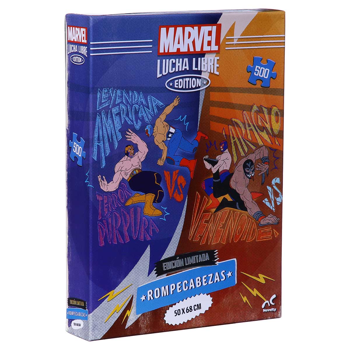 Foto 2 pulgar | Rompecabezas Coleccionable Marvel Lucha Libre 500 Piezas Caja Cartón