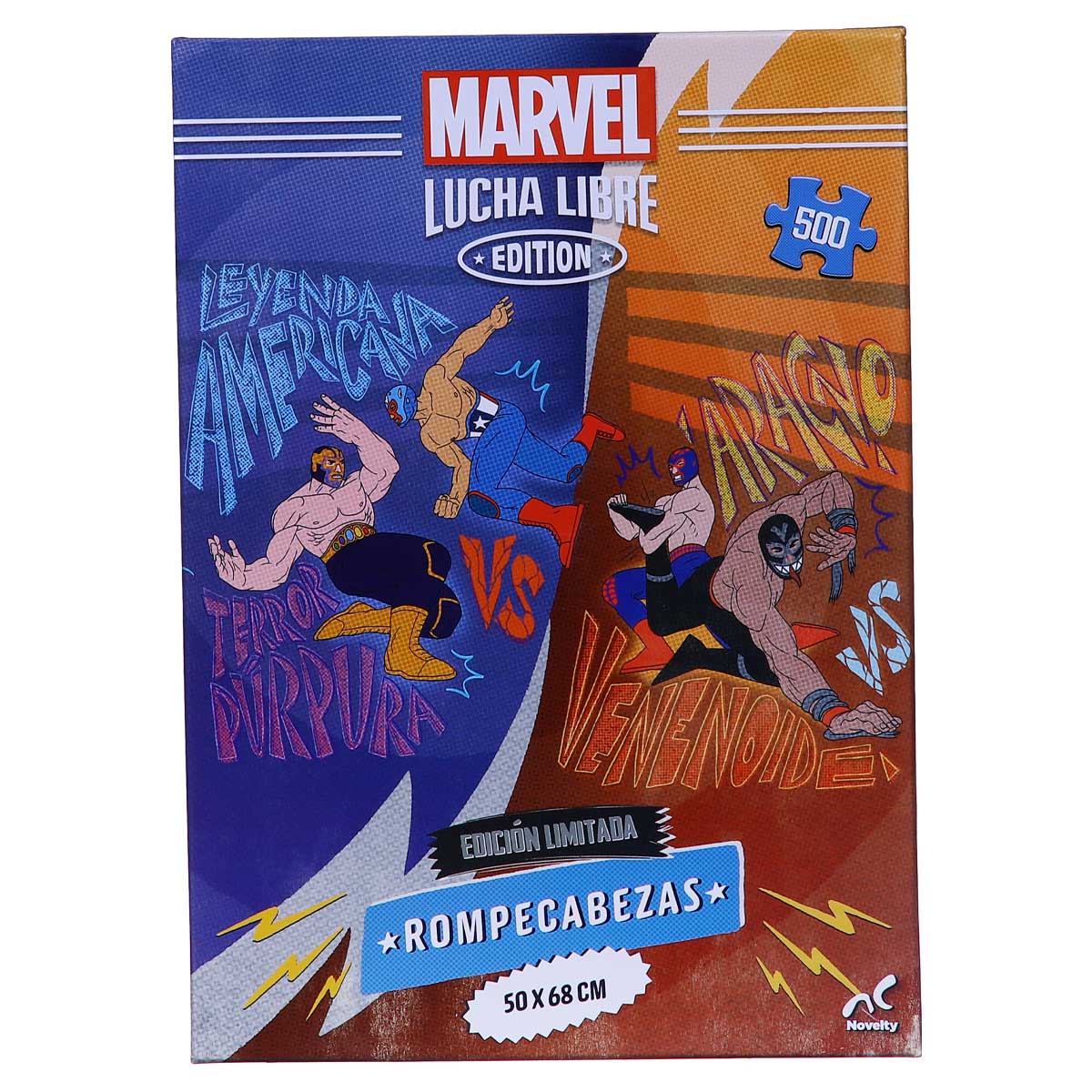 Foto 3 pulgar | Rompecabezas Coleccionable Marvel Lucha Libre 500 Piezas Caja Cartón