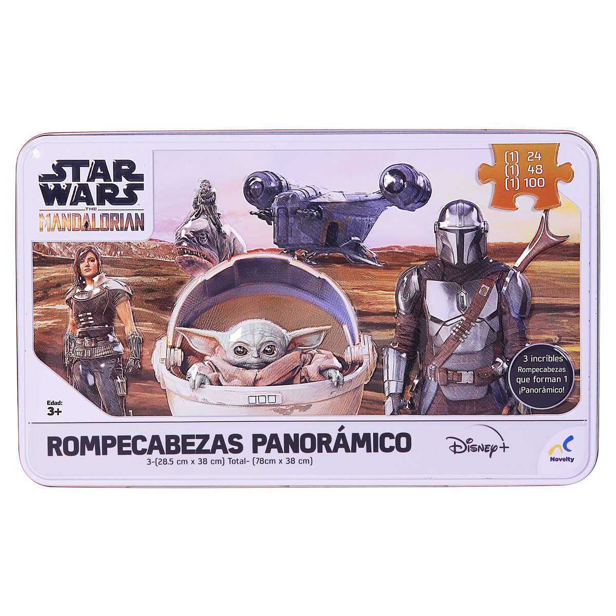 Foto 1 | Rompecabezas Panorámico 3 en 1 Star Wars The Mandalorian