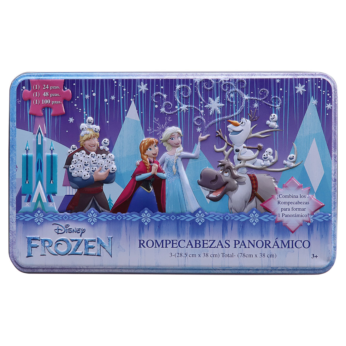 Rompecabezas de Frozen Panorámico 3 en 1 Novelty