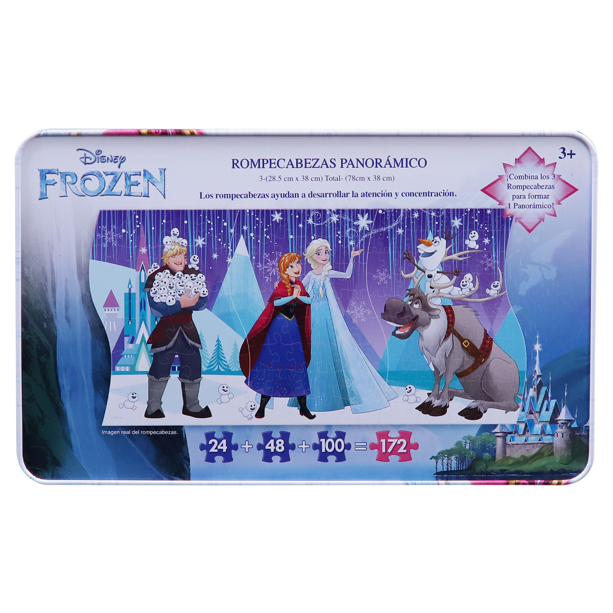 Foto 4 pulgar | Rompecabezas de Frozen Panorámico 3 en 1 Novelty