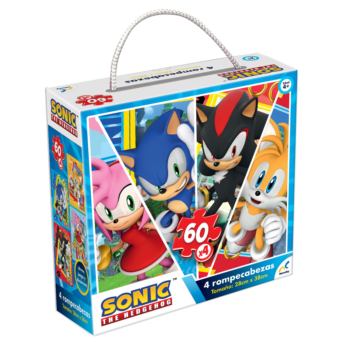 Rompecabezas 4 en 1 Novelty para Niños de Sonic