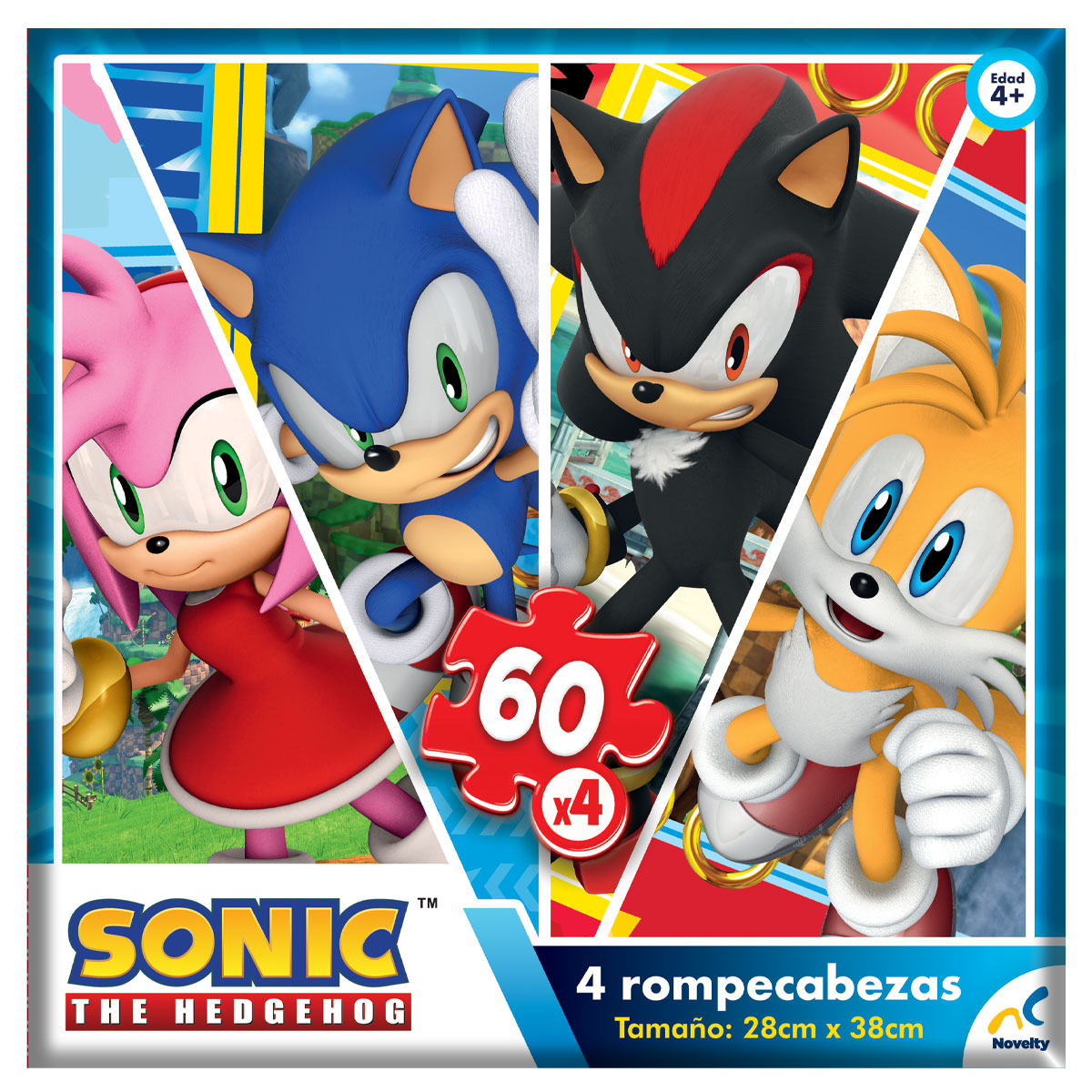 Foto 4 pulgar | Rompecabezas 4 en 1 Novelty para Niños de Sonic