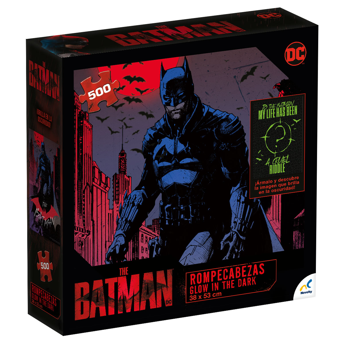 Rompecabezas de Colección Glow In The Dark Batman de 500 pz