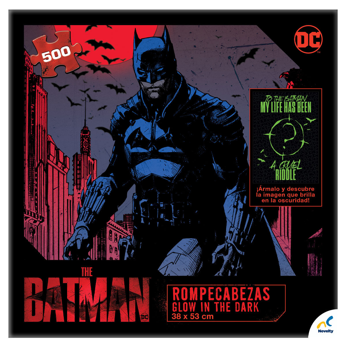 Foto 3 | Rompecabezas de Colección Glow In The Dark Batman de 500 pz