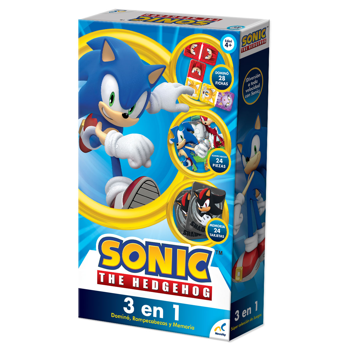 Foto 3 pulgar | Set de Juegos 3 en 1 para Niños de Sonic Novelty Multicolor