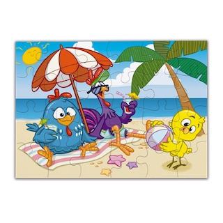 Foto 2 | Rompecabezas 2 en 1 Gallina Pintadita Playa Didacti Juegos 12 y 24 Piezas