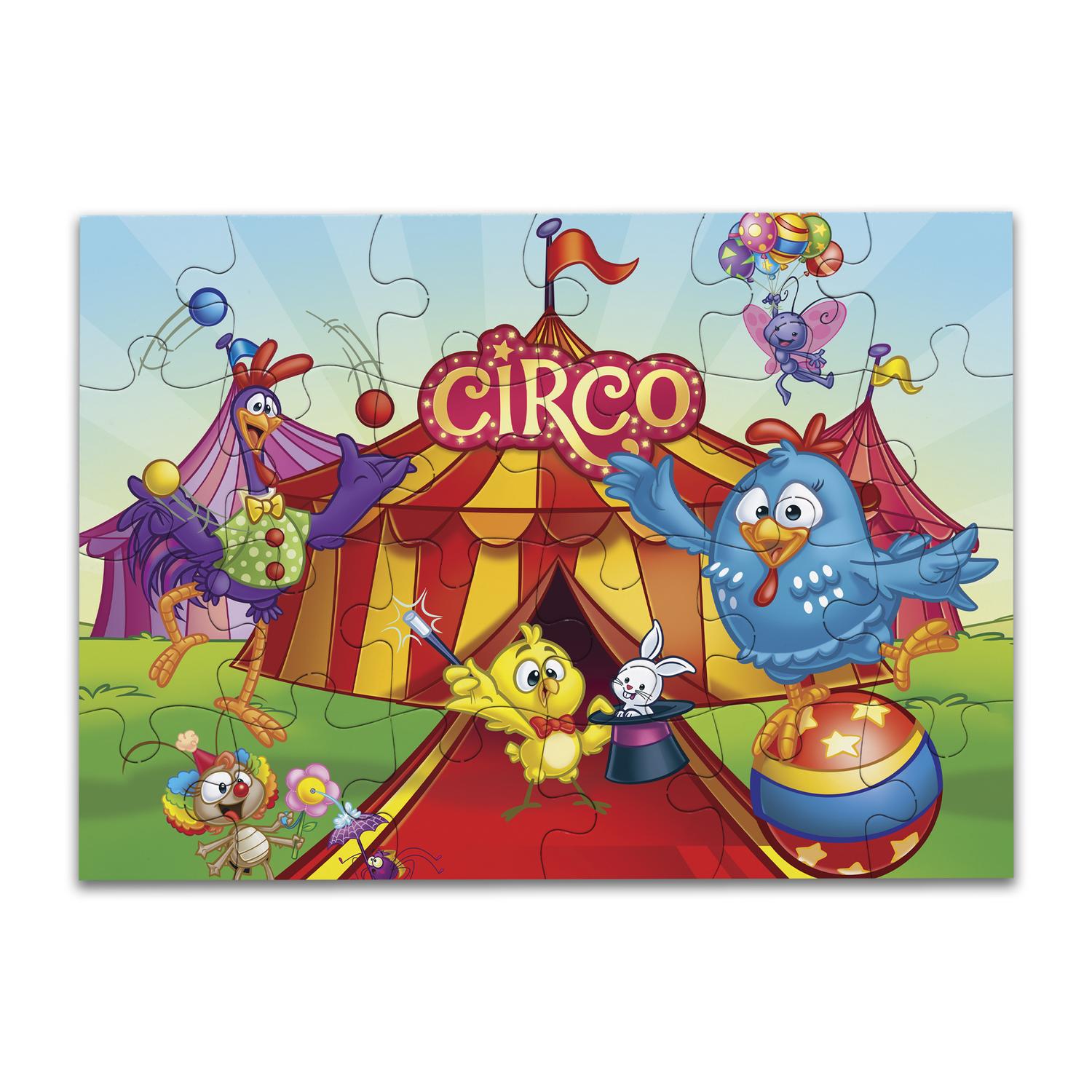 Foto 3 pulgar | Rompecabezas Didacti Juegos Circo Multicolor Pieza Gigante Gallina Pintadita Circo 24 Piezas